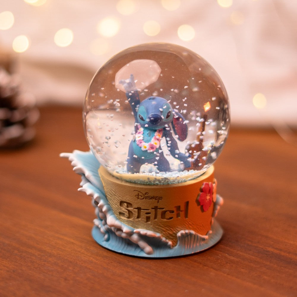 Boule à neige Stitch 3D – Disney – Figurine hawaïenne avec ukulélé