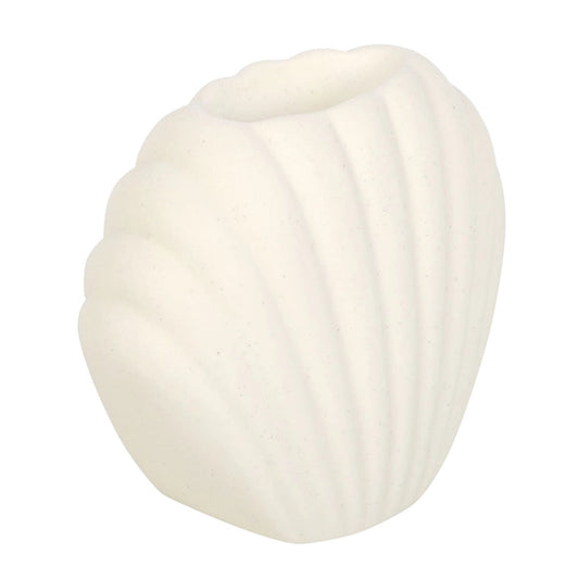 Brule parfum en forme de coquillage blanc