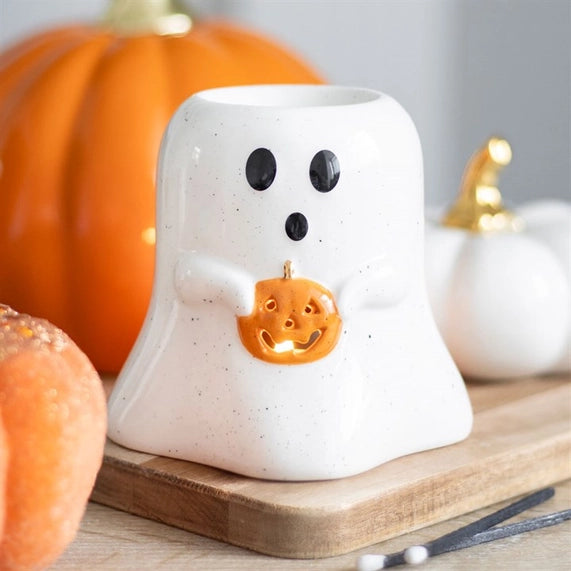 Brûle-parfum à Huile et Cire Fantôme avec Citrouille – Collection Peekaboo Halloween