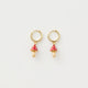 Boucles d’oreilles Fable England – Champignons rouges émaillés en plaqué or