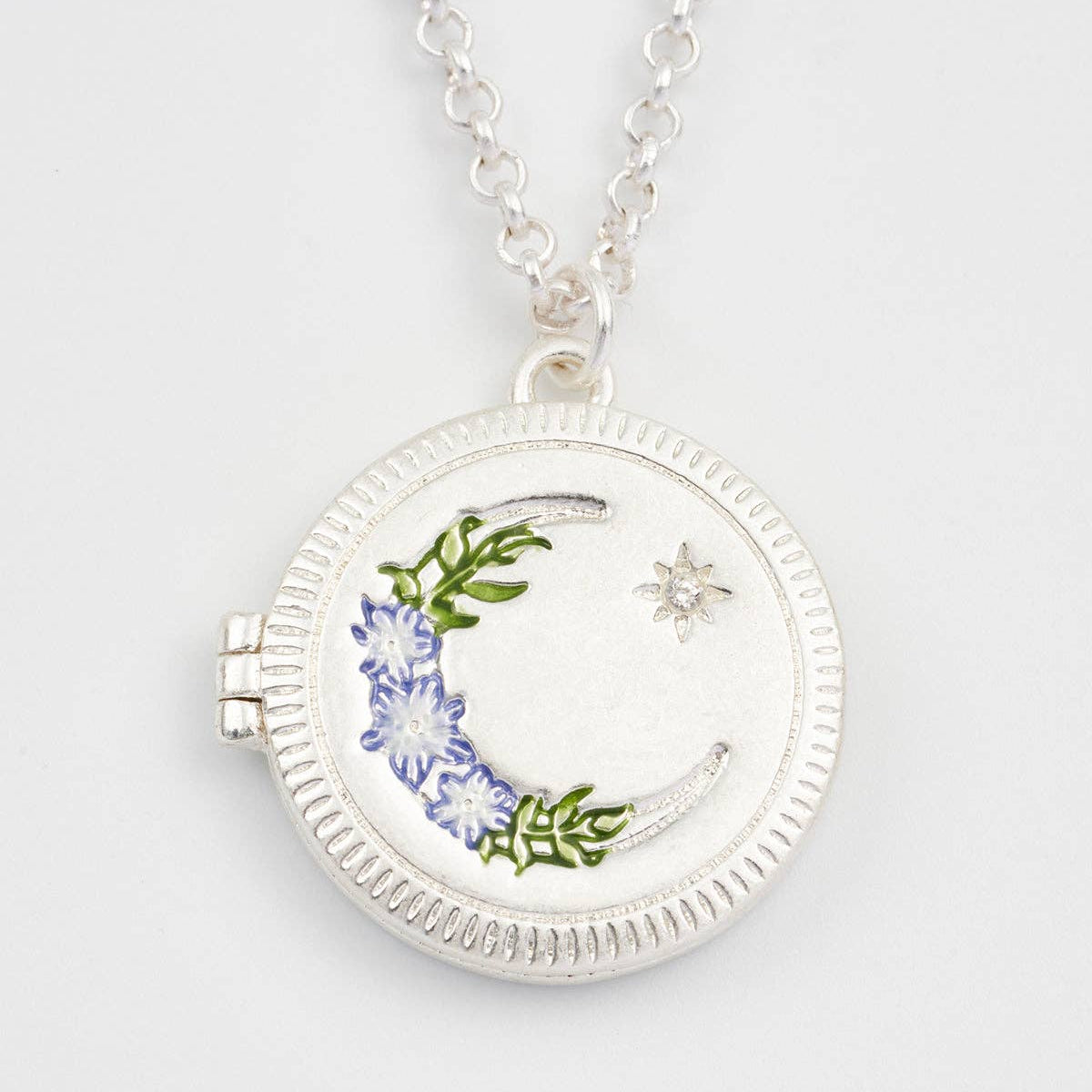 Medaillon collier LUNE - Fable England - plaqué argent