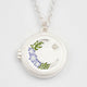 Medaillon collier LUNE - Fable England - plaqué argent