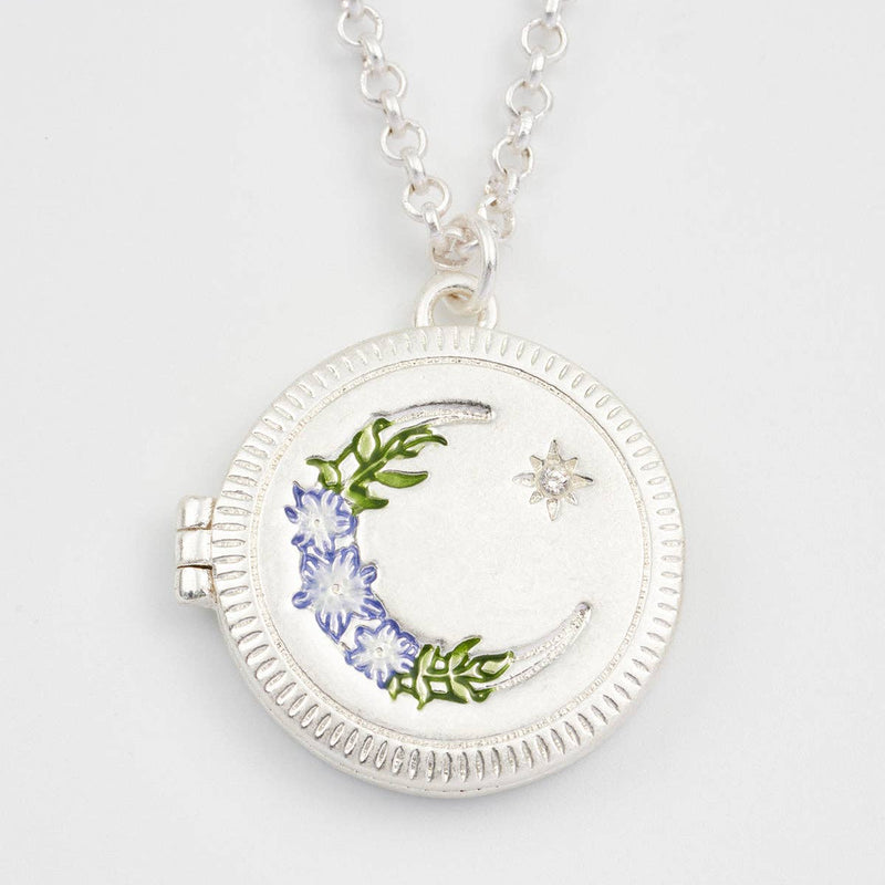 Medaillon collier LUNE - Fable England - plaqué argent