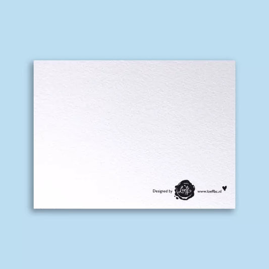 Arrière d'une carte postale Loeff