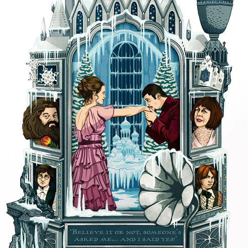 Carte postale minalima du yule bal avec hermione