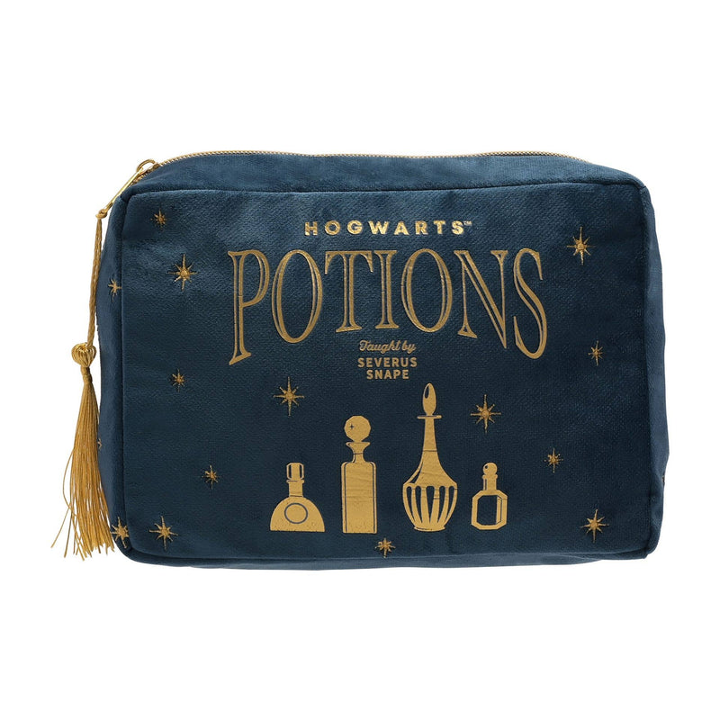Trousse de toilette Harry Potter – Potions de Poudlard – Velours bleu et doré