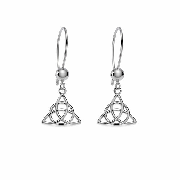 Boucles d’Oreilles Triquetra en Argent 925 Rhodié