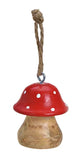 champignon en bois rouge