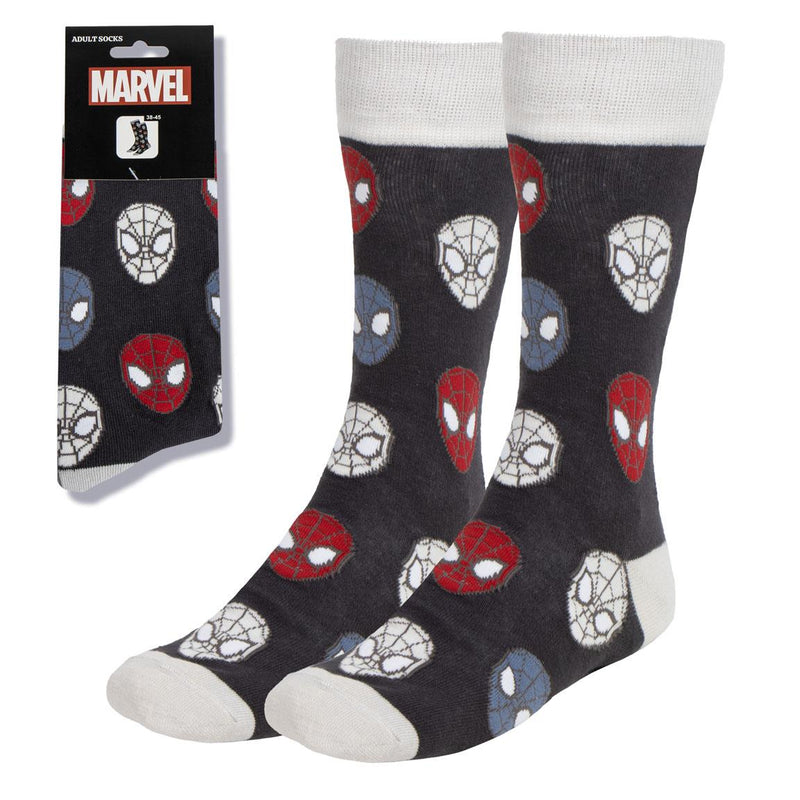 Chaussettes Spider-Man – Motifs multicolores – Taille 38-45 – Licence officielle Marvel
