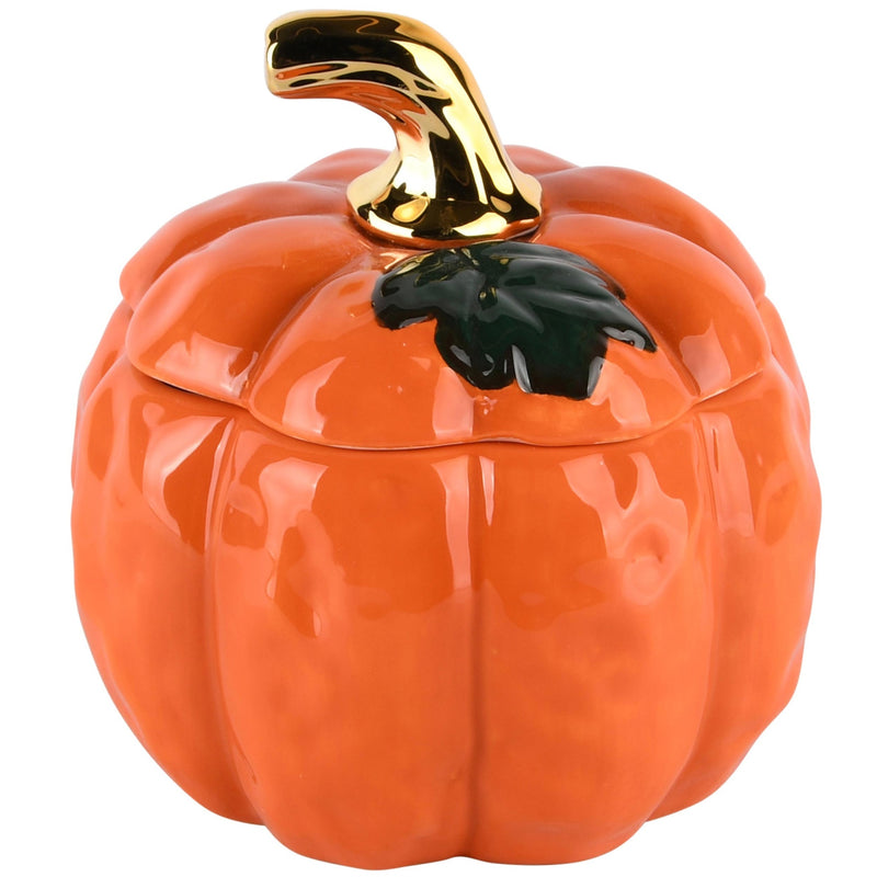 Boîte décorative citrouille en céramique