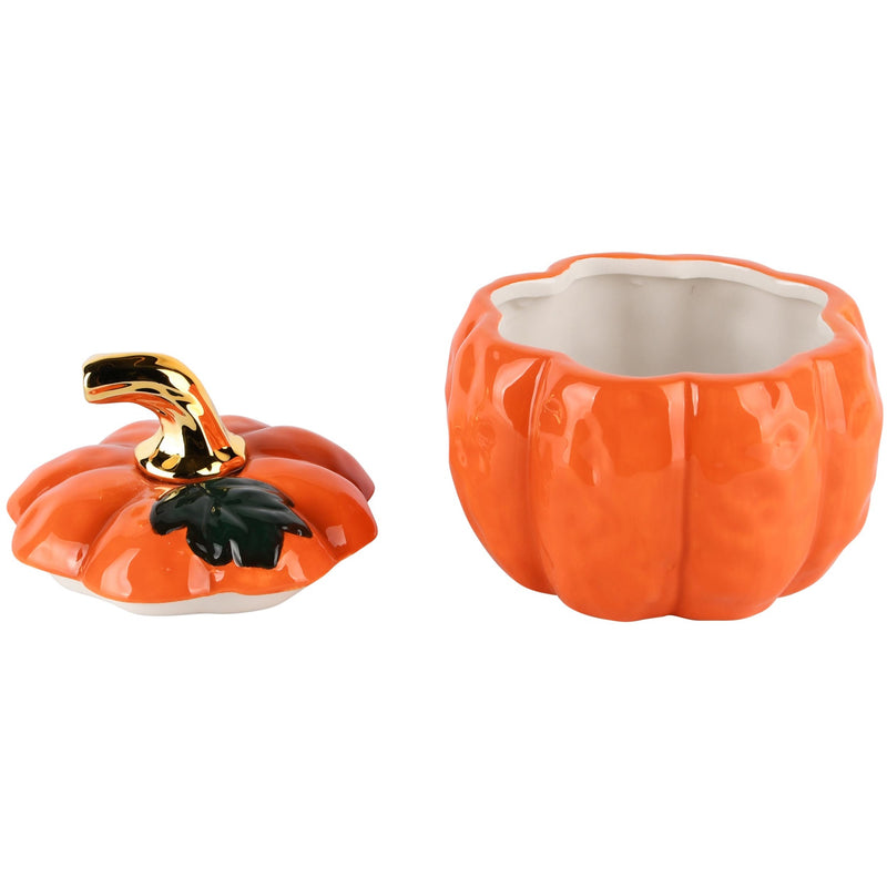 Boîte décorative citrouille en céramique