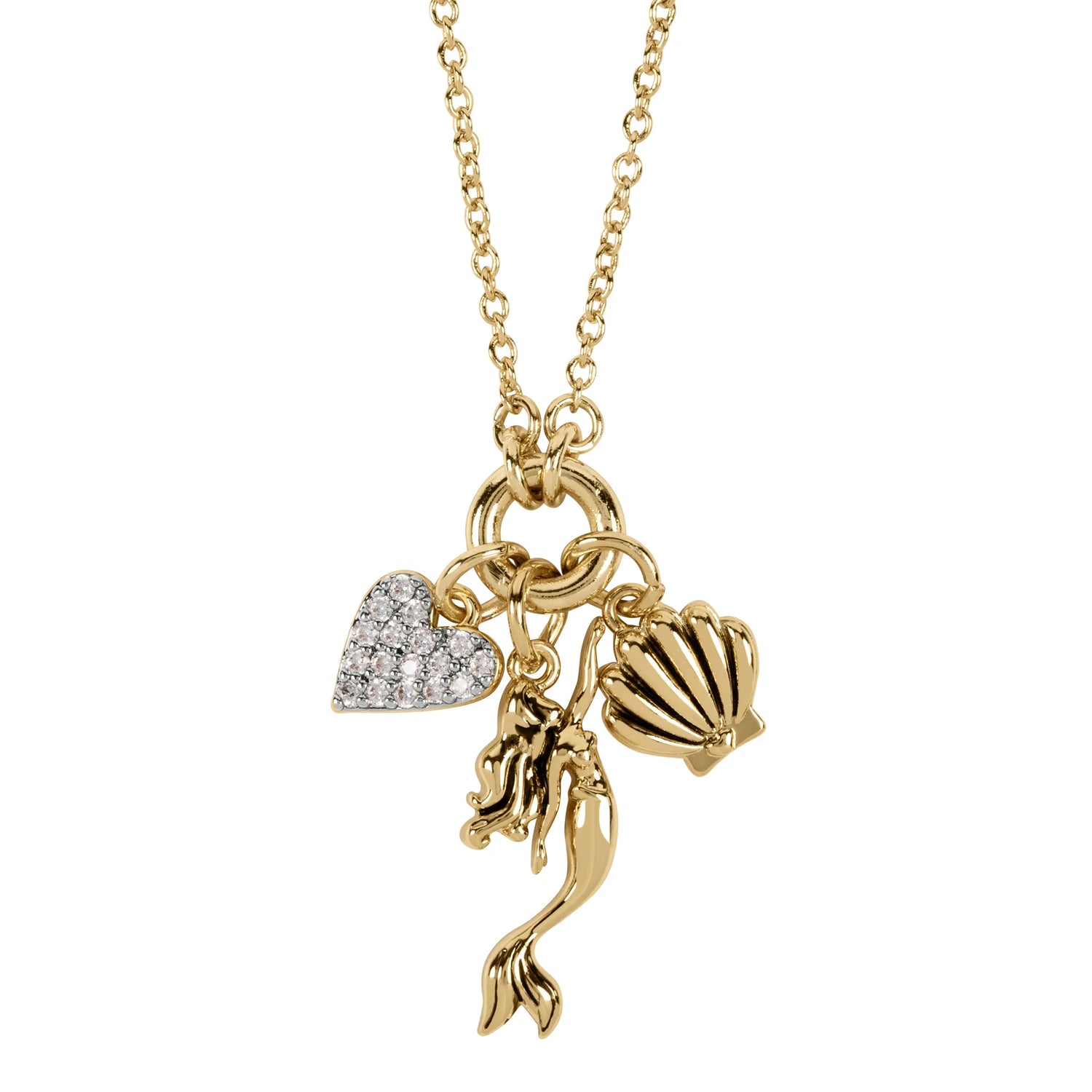 Collier plaqué or Ariel la petite sirène