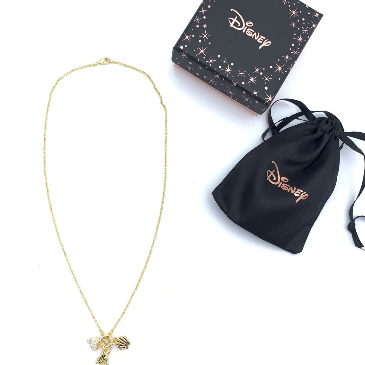 Collier de Ariel la petite sirène en plaqué or