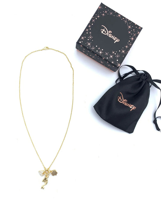 Collier de Ariel la petite sirène en plaqué or