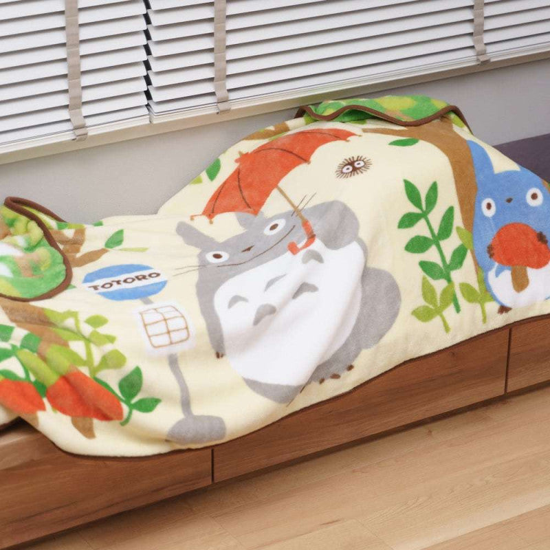 Couverture Plaid Totoro Arrêt de Bus 80 x 150 cm – Mon Voisin Totoro