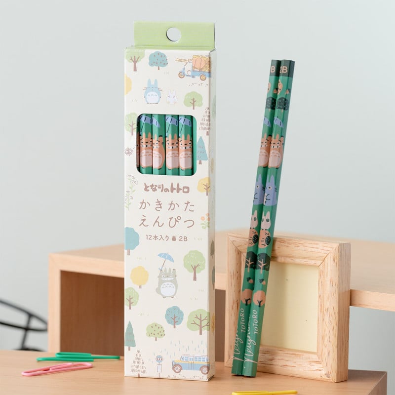 Lot de 12 crayons 2B en bois Mon Voisin Totoro – Papeterie Studio Ghibli