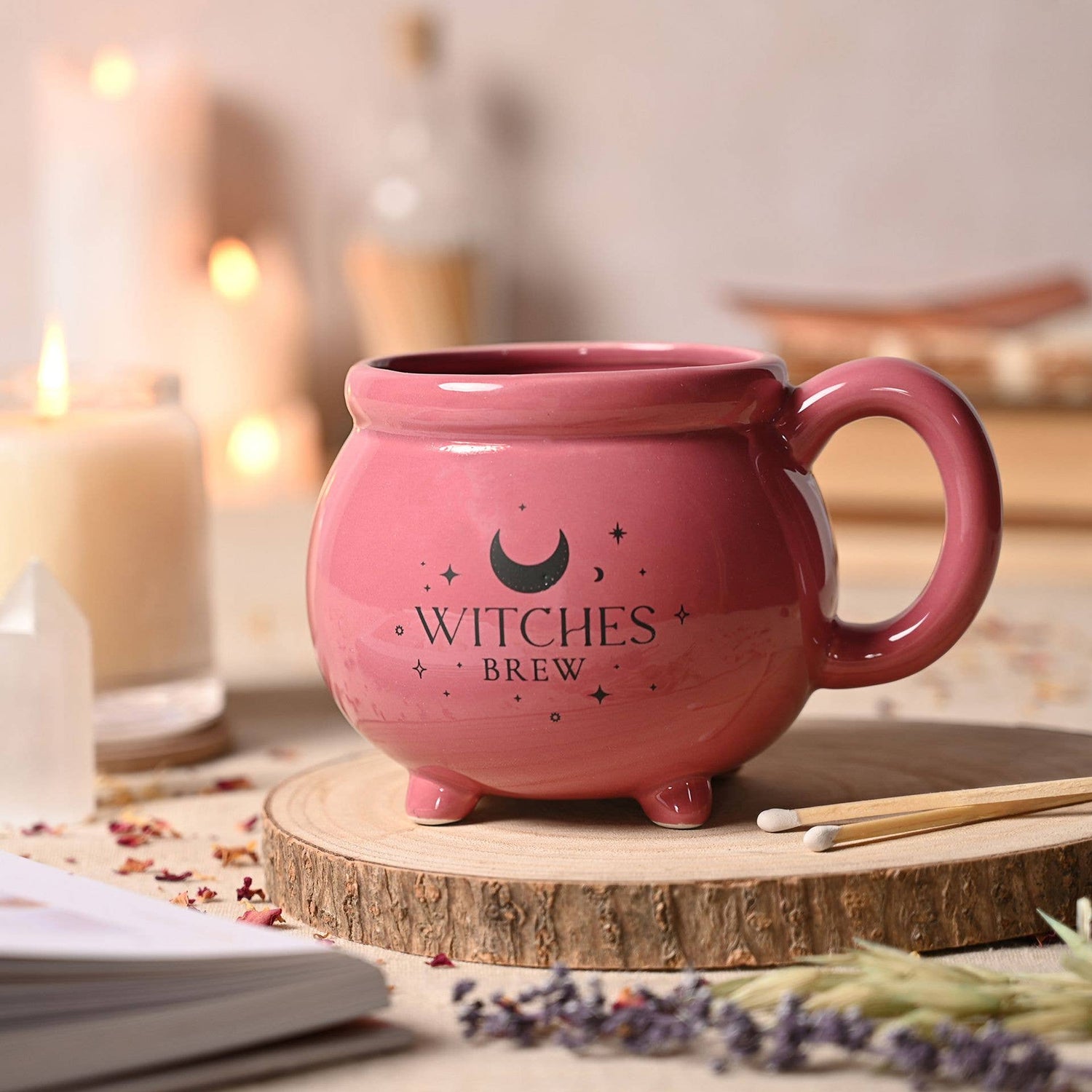 Mug Tasse Chaudron Rose Foncé "Breuvage de Sorcières"