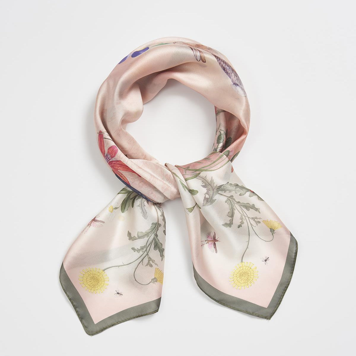 Foulard carré Bunny Fable England – Motif lapin et fleurs