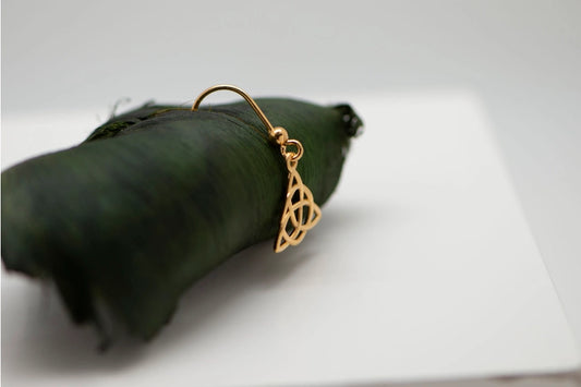 Boucles d’Oreilles Triquetra Plaqué Or