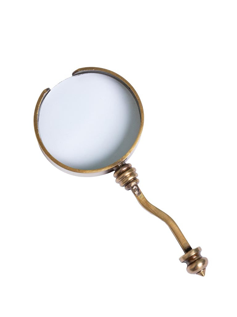 Mini loupe vintage en laiton – 9 cm – style ancien