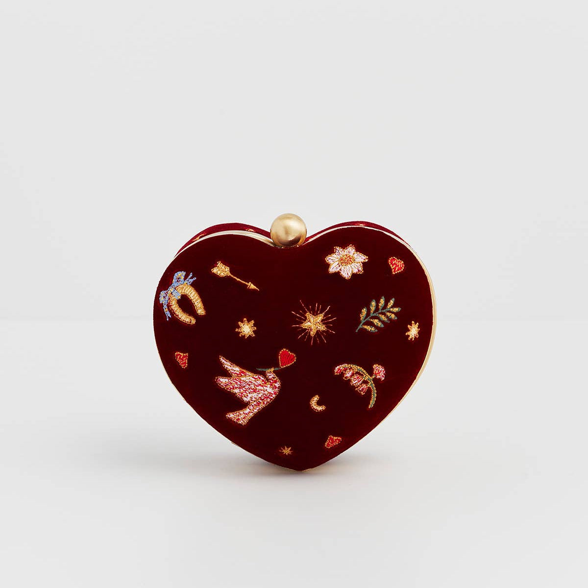 Boîte à Bijoux Cœur Velours Rouge Love Scatter – Fable England