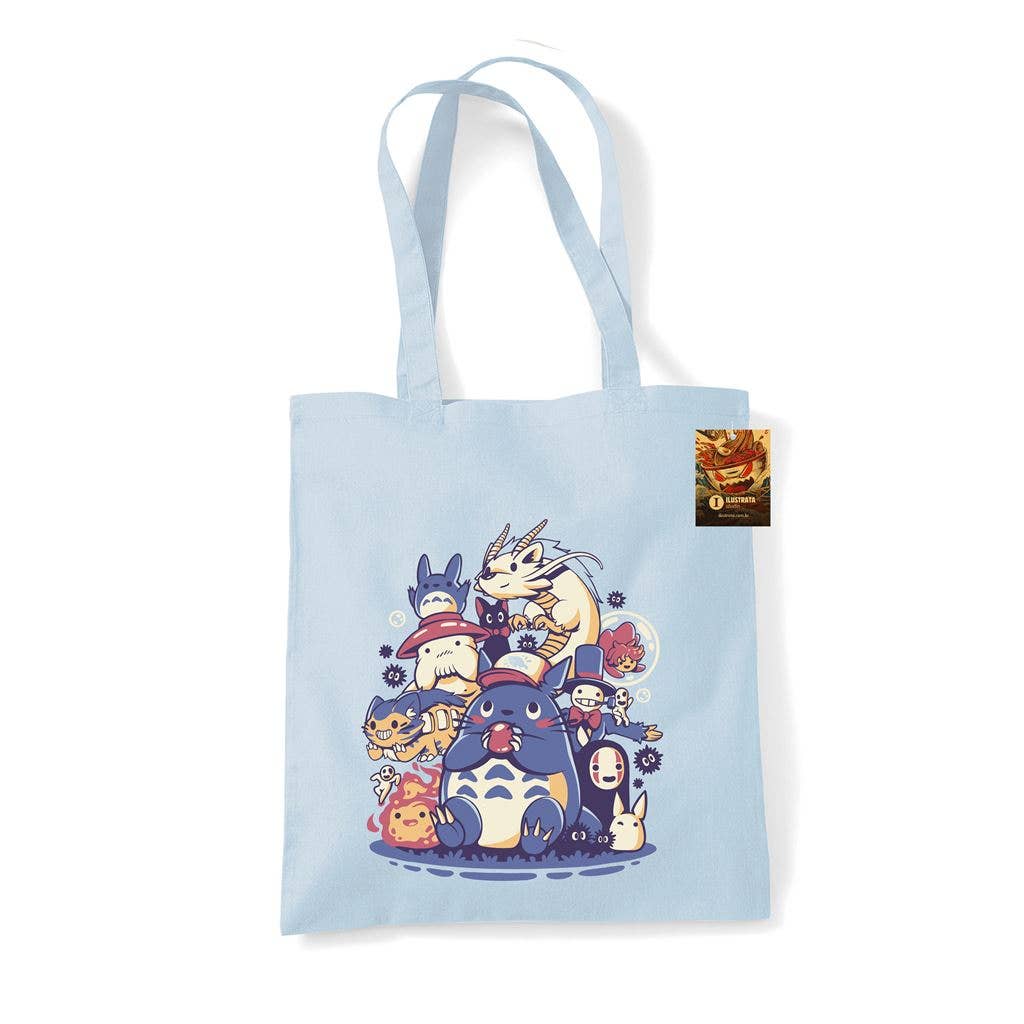 Tote Bag Illustré Ghibli – Univers Créatures Fantastiques