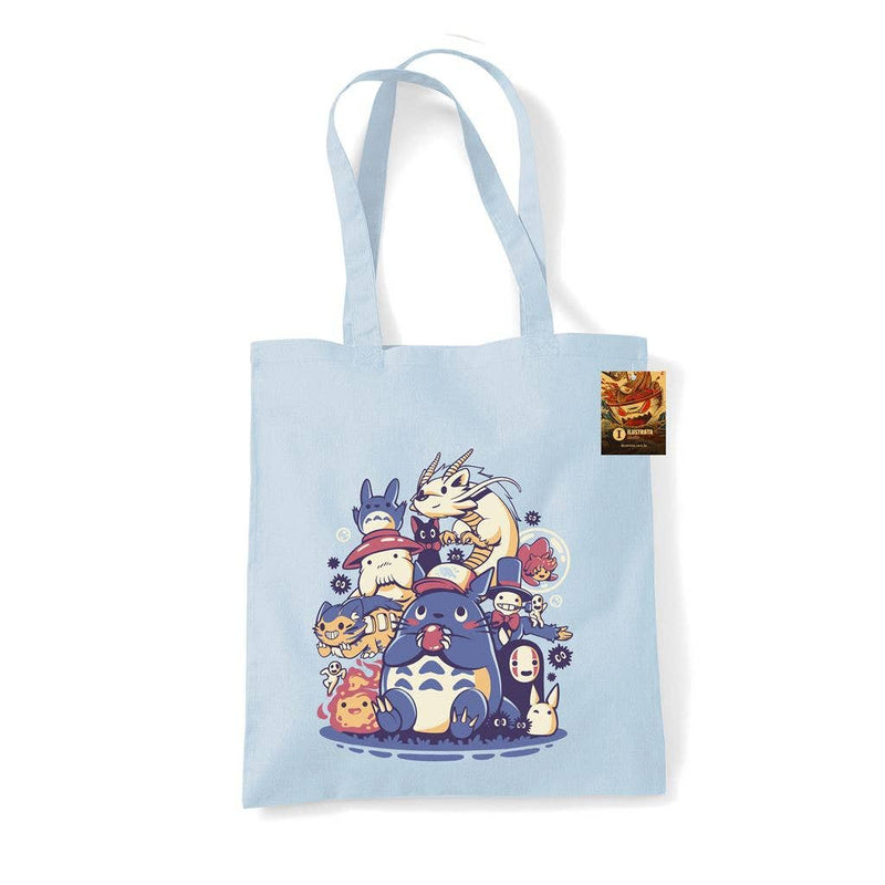 Tote Bag Illustré Ghibli – Univers Créatures Fantastiques