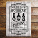 Plaque en métal Black Cat Apothecary Magical Halloween
