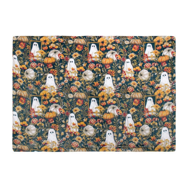 Plaid Halloween fantômes et citrouilles - Motif Automne