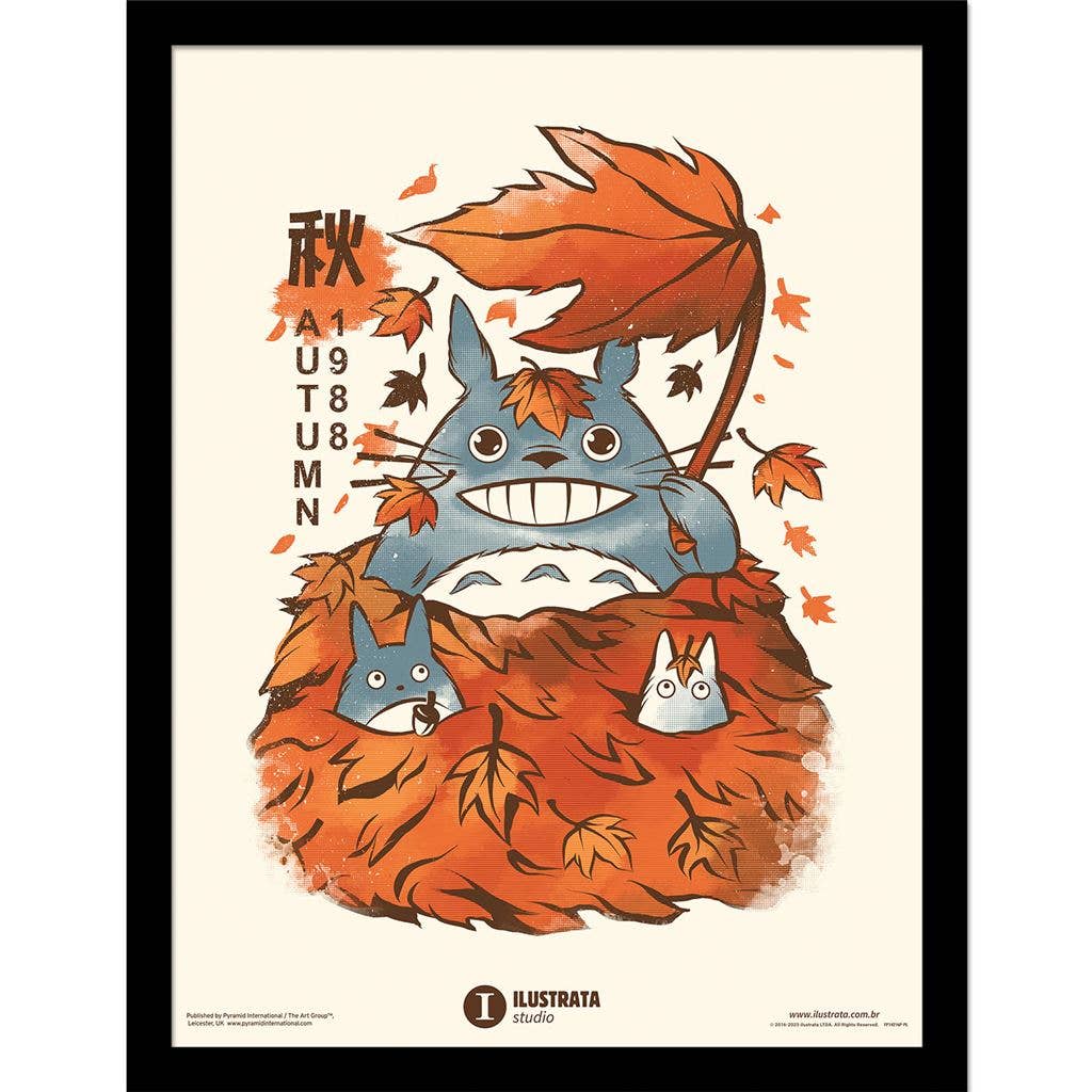 Affiche encadrée Totoro – Automne – 30 x 40 cm