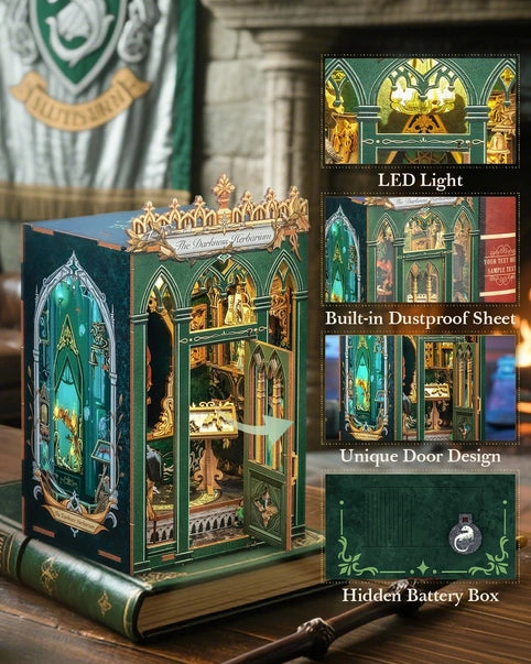Book Nook Herbier des Ténèbres – Serre-livre à assembler avec LED