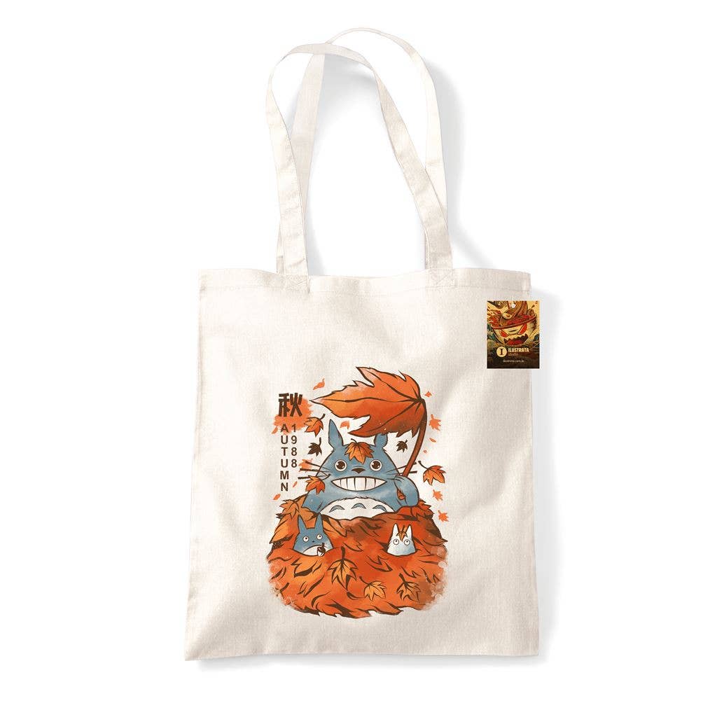 Tote Bag Totoro Automne – Illustration Fantasy