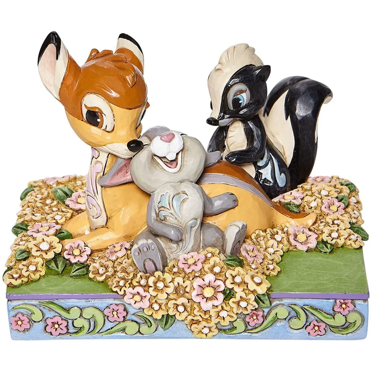 Figurine Disney Traditions Jim Shore – Childhood Friends – Bambi, Panpan et Fleur