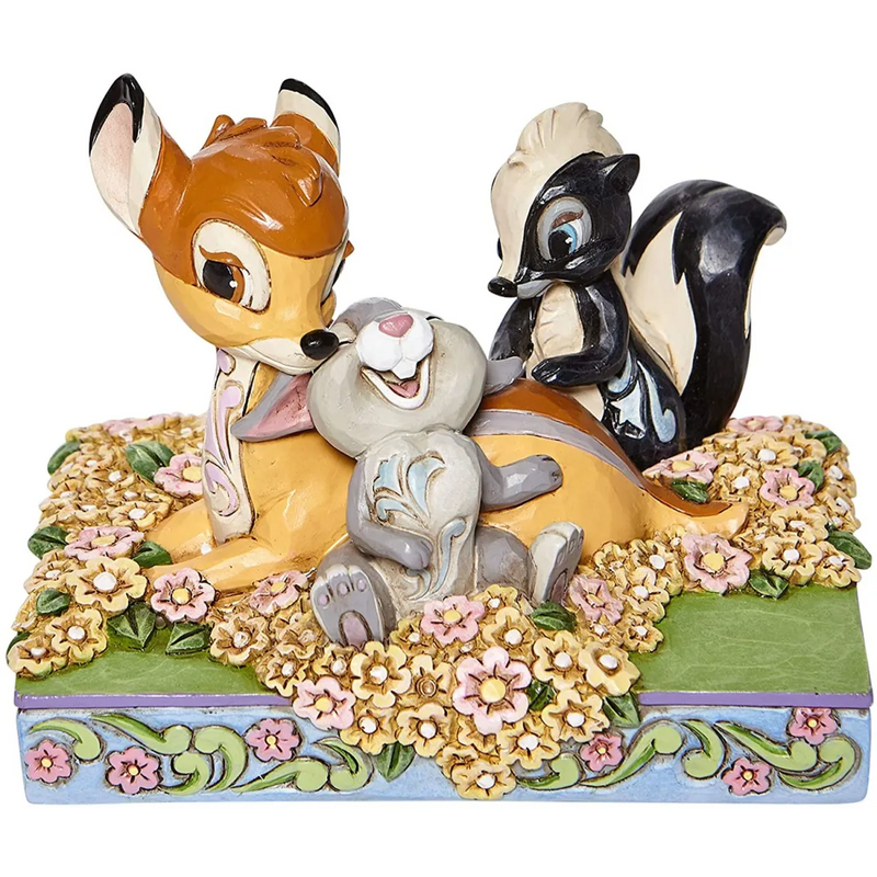 Figurine Disney Traditions Jim Shore – Childhood Friends – Bambi, Panpan et Fleur