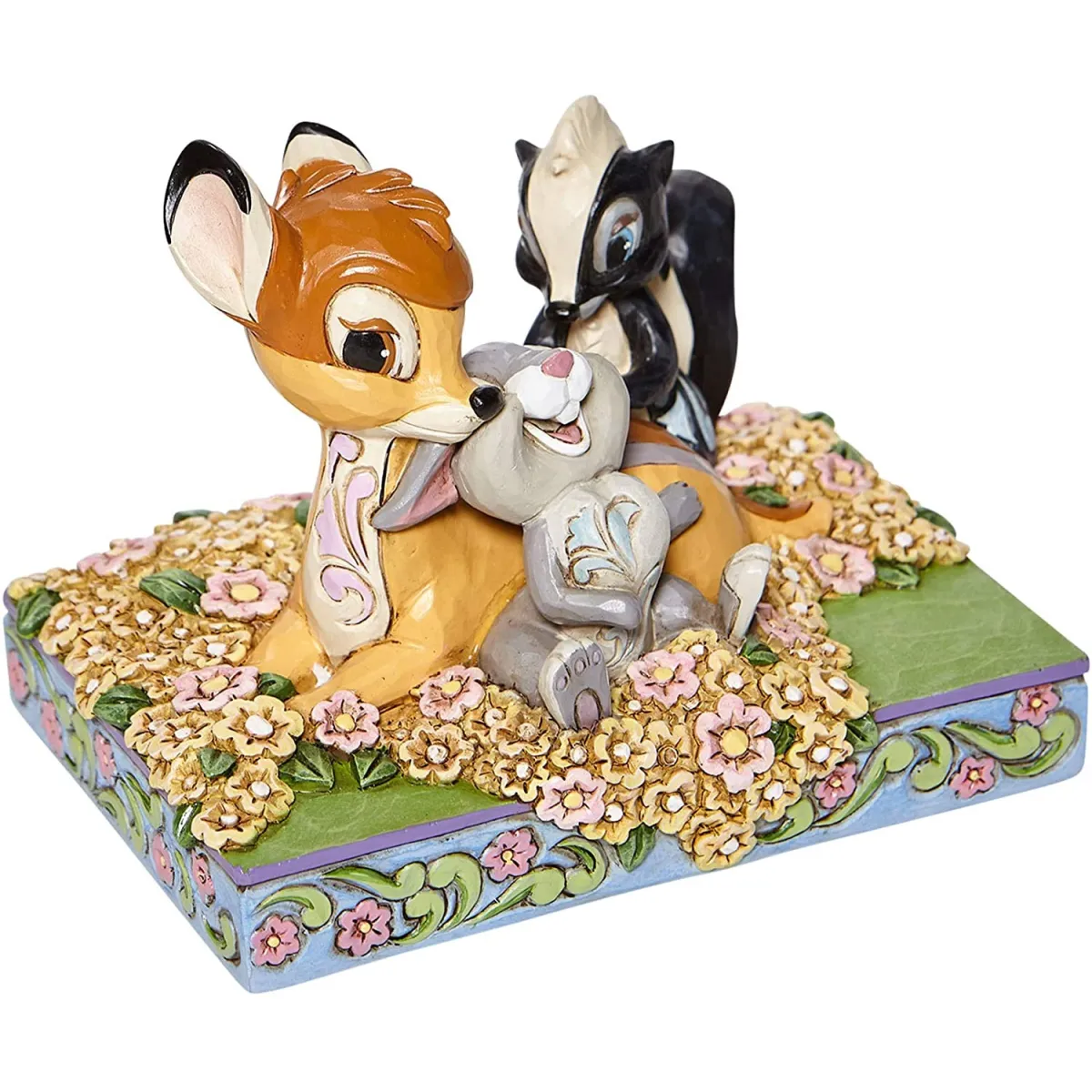 Figurine Disney Traditions Jim Shore – Childhood Friends – Bambi, Panpan et Fleur