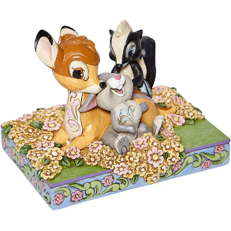 Figurine Disney Traditions Jim Shore – Childhood Friends – Bambi, Panpan et Fleur