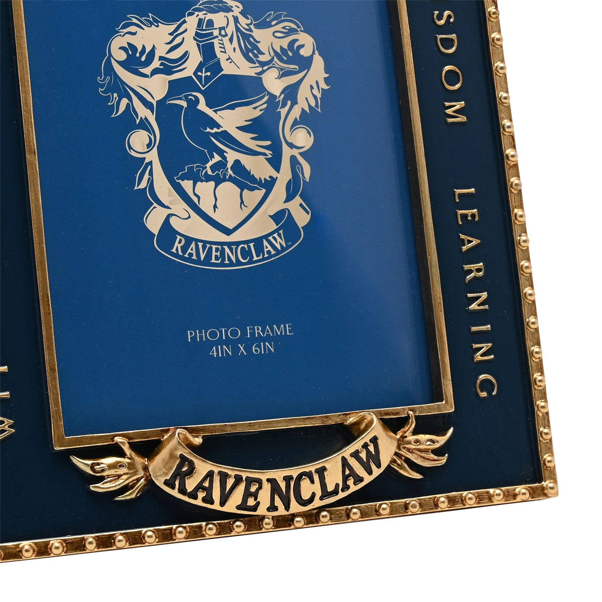 Cadre photo Harry Potter Serdaigle bleu profond aux détails dorés, blason en relief, 10 × 15 cm