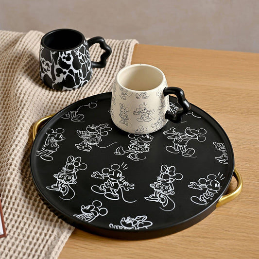 Plateau rond Disney – Mickey & Minnie esquissés