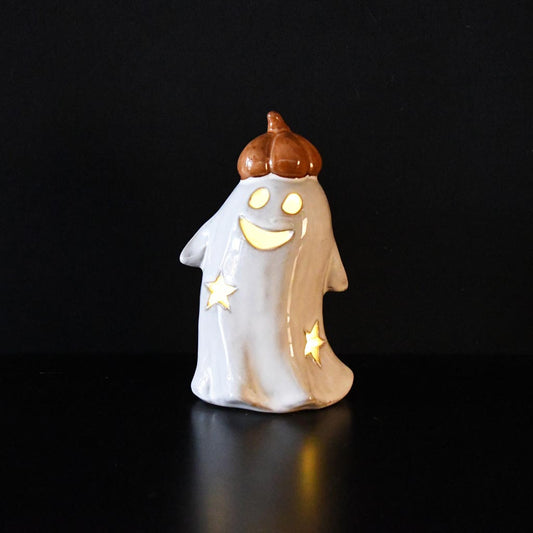 Figurine Fantôme Lumineux LED en Céramique