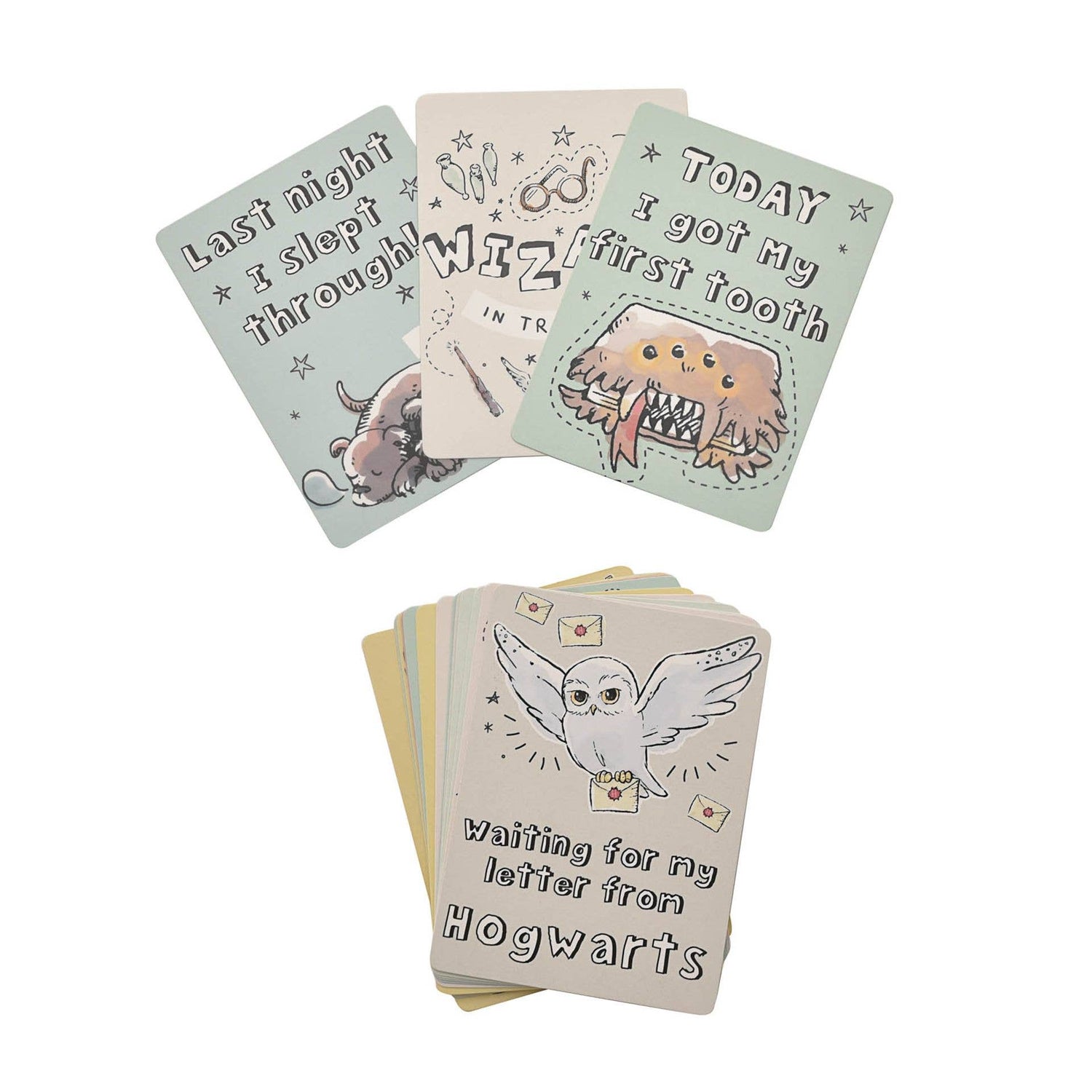 Cartes étapes bébé Harry Potter – Set de 24 cartes magiques illustrées – Wizarding World