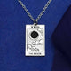 Collier Carte de Tarot – The Moon (La Lune) – Argent Massif Recyclé