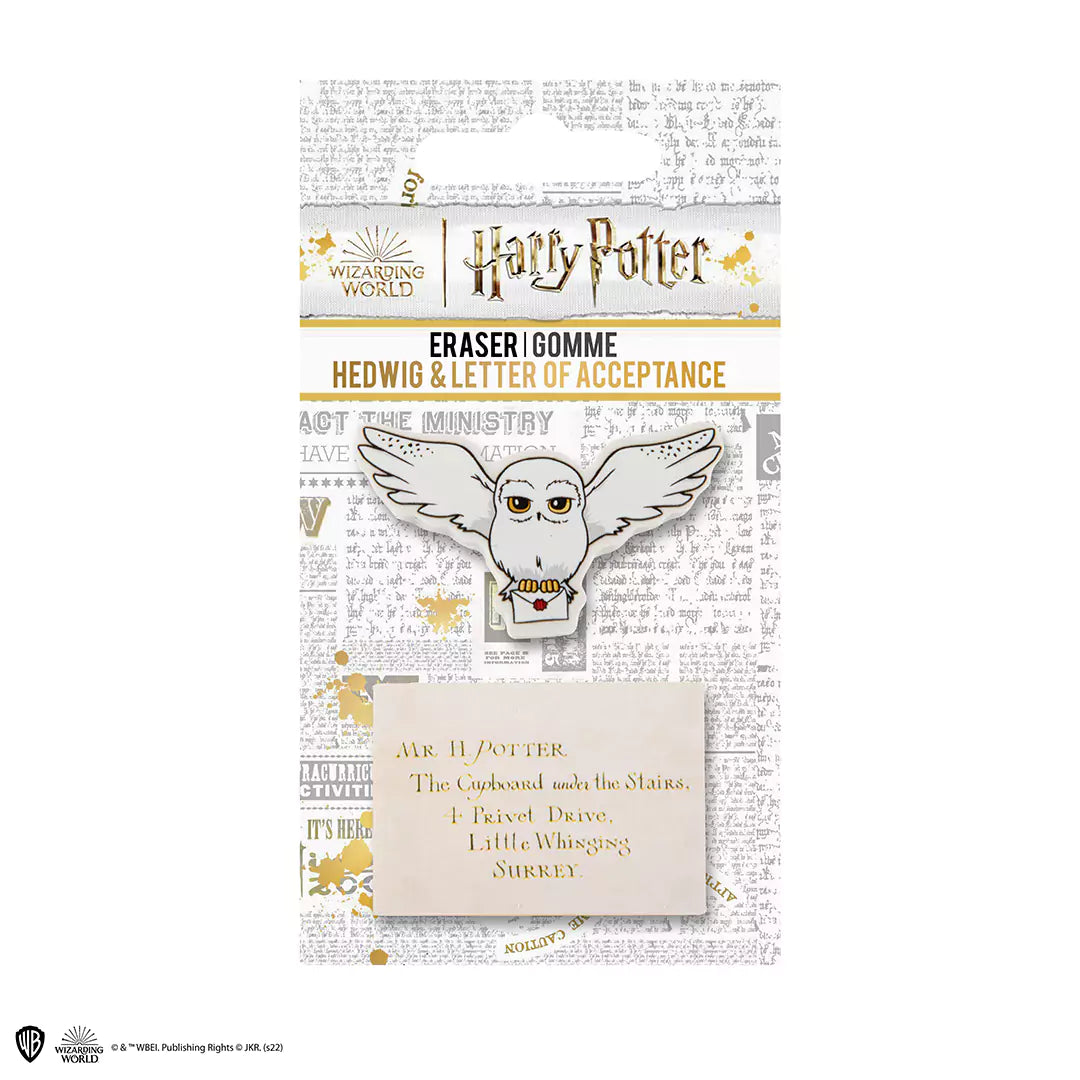 Lot de 2 gommes Harry Potter – Hedwige & Lettre d’admission
