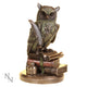 Figurine de hibou gardien des livres – Résine peinte à la main