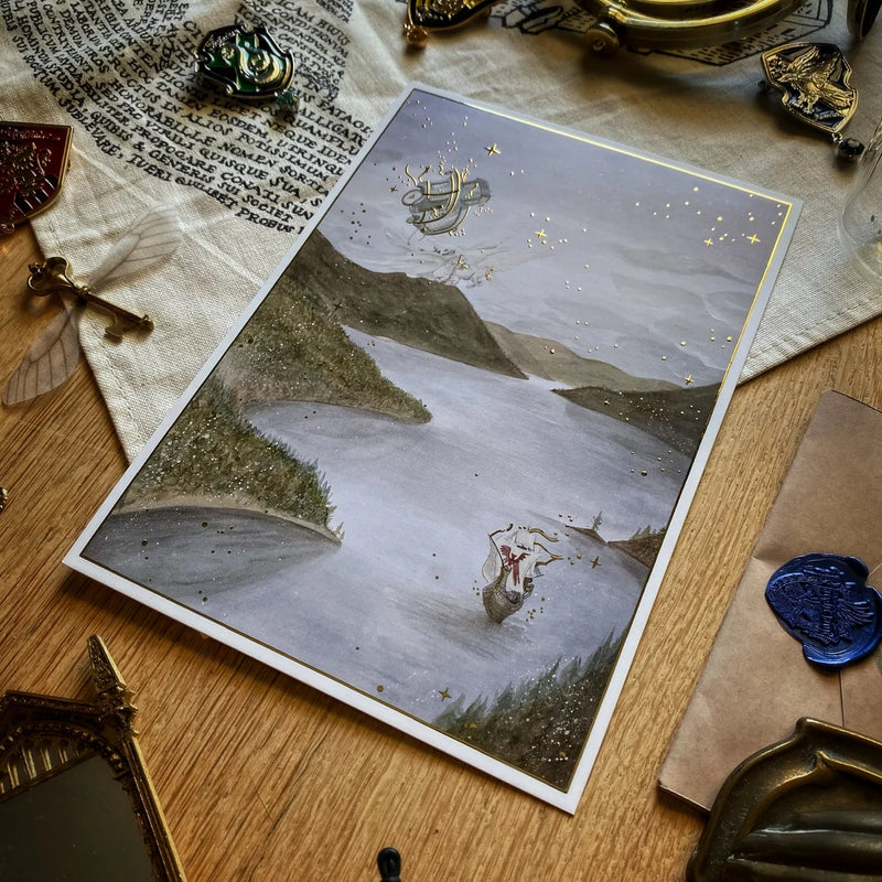Illustration A5 Carrosse volant & navire enchanté – Univers féerique