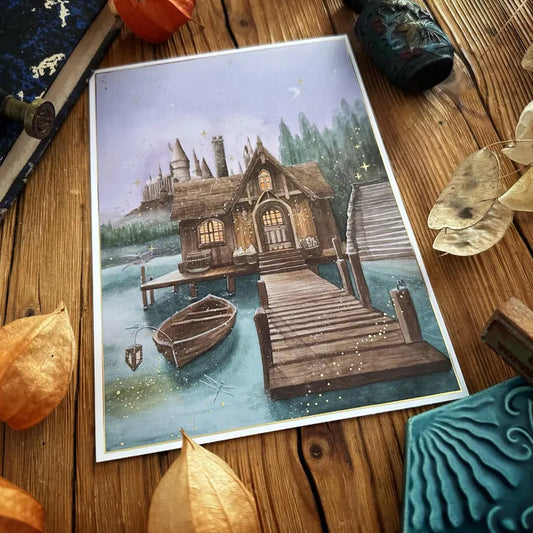 Illustration A5 hangar à bateaux & château des sorciers – Univers magique