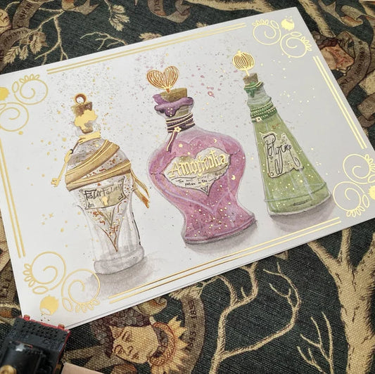 Illustration A5 Trois potions magiques – Univers des sorciers
