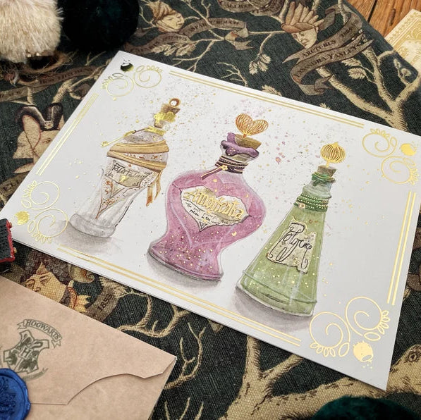 Illustration A5 Trois potions magiques – Univers des sorciers