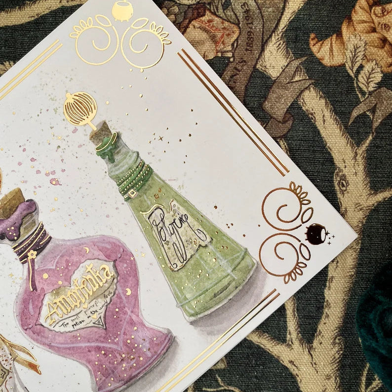 Illustration A5 Trois potions magiques – Univers des sorciers