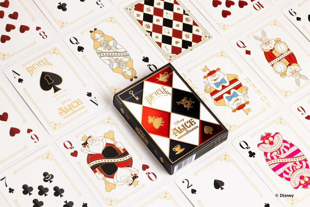 Jeu de cartes Bicycle – Disney Alice au Pays des Merveilles – Édition Luxe