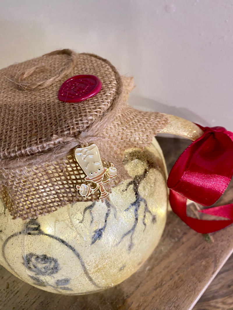 Lanterne artisanale Théière inspirée de La Belle et la Bête